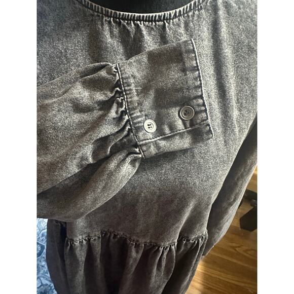 Idem Ditto Black Denim Tiered Dress – Edgy & Effortlessly Chic - Picture 4 of 8